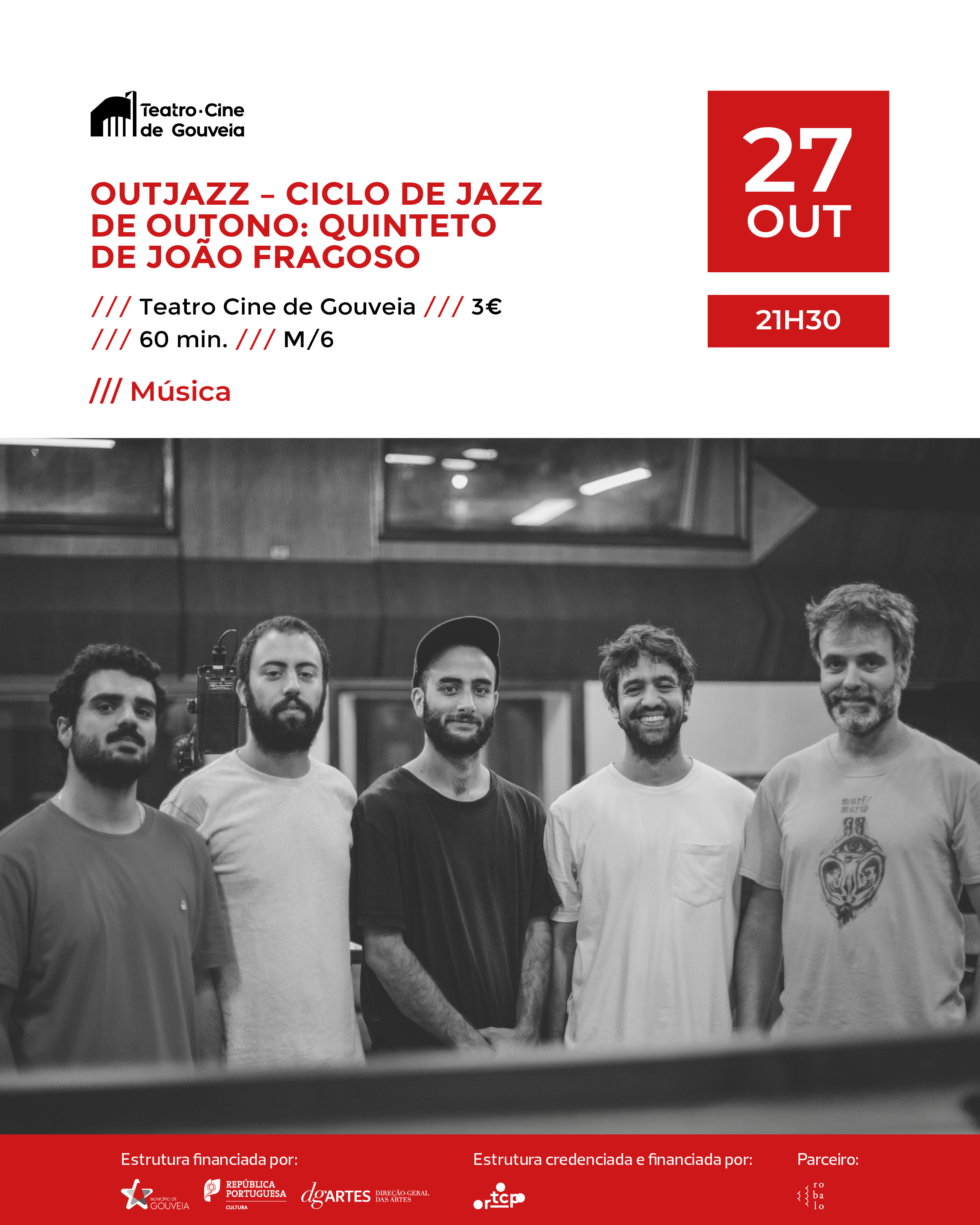 OUTJAZZ - Ciclo de Jazz de Outono: QUINTETO DE JOO FRAGOSO